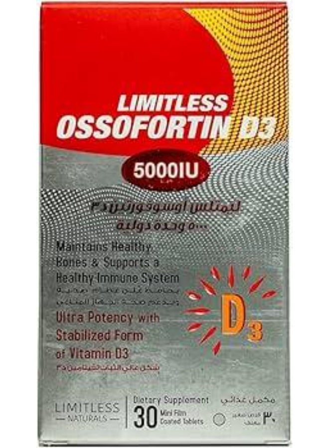 ليمتليس أوسوفورتين D3 5000 وحدة دولية – 30 قرصًا